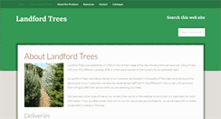 Desktop Screenshot of landfordtrees.co.uk